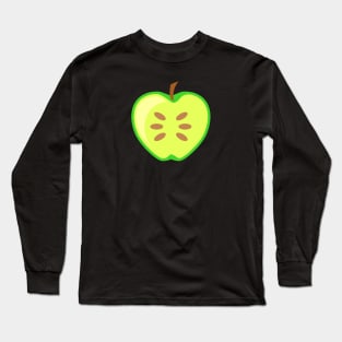 Green Apple Fruit Halved Long Sleeve T-Shirt